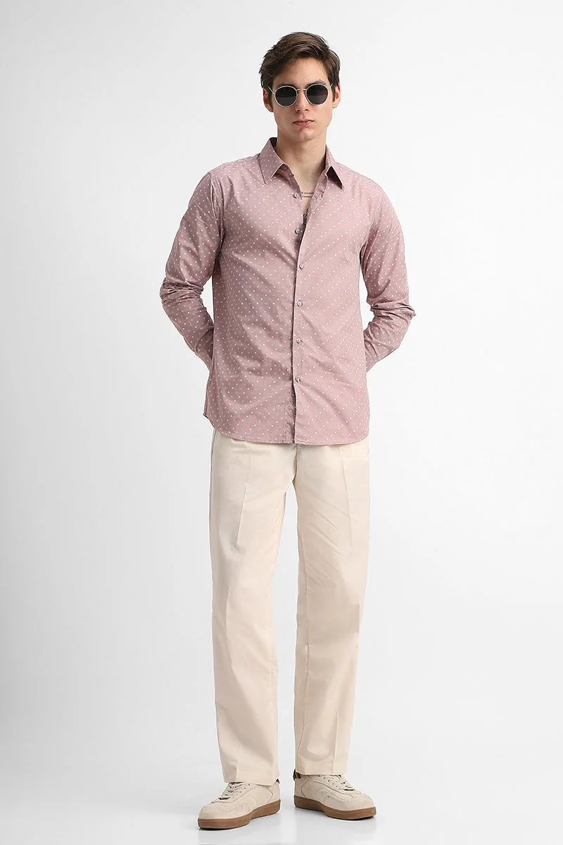 Snitch Beige Stretch Relaxed Fit Trousers for Men | Best Price UAE